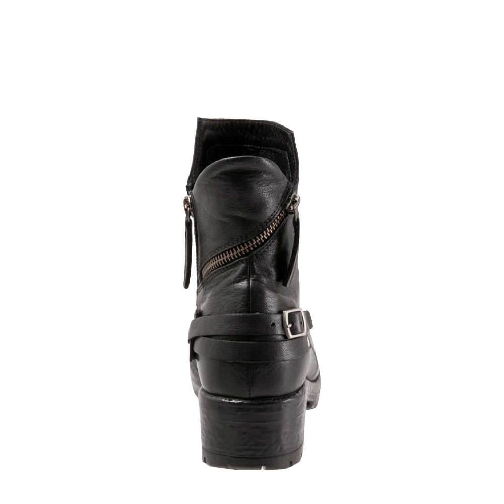 Back view of Bueno Fallon Side Zip Leather Boot for women.