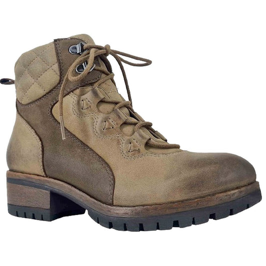 Salvia Women's Cal Side Zip Lace Boot in Taupe Combination