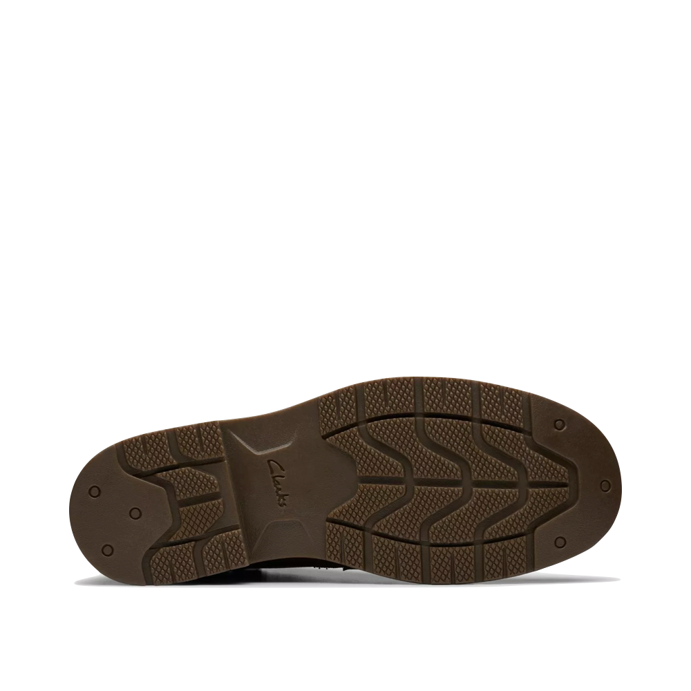 Bottom view of Clarks Morewell Zip Waterproof Leather Boot for men.