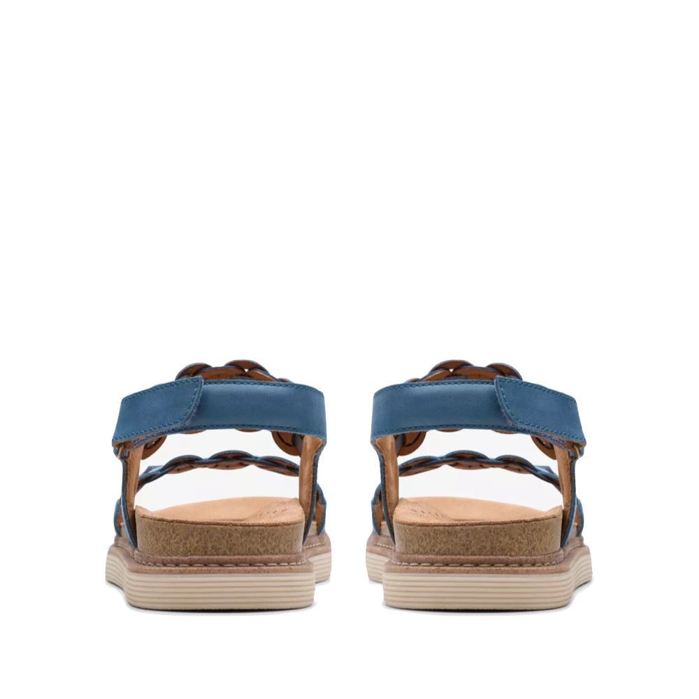 Back view of Clarks Arwell Glide Sandal for women.