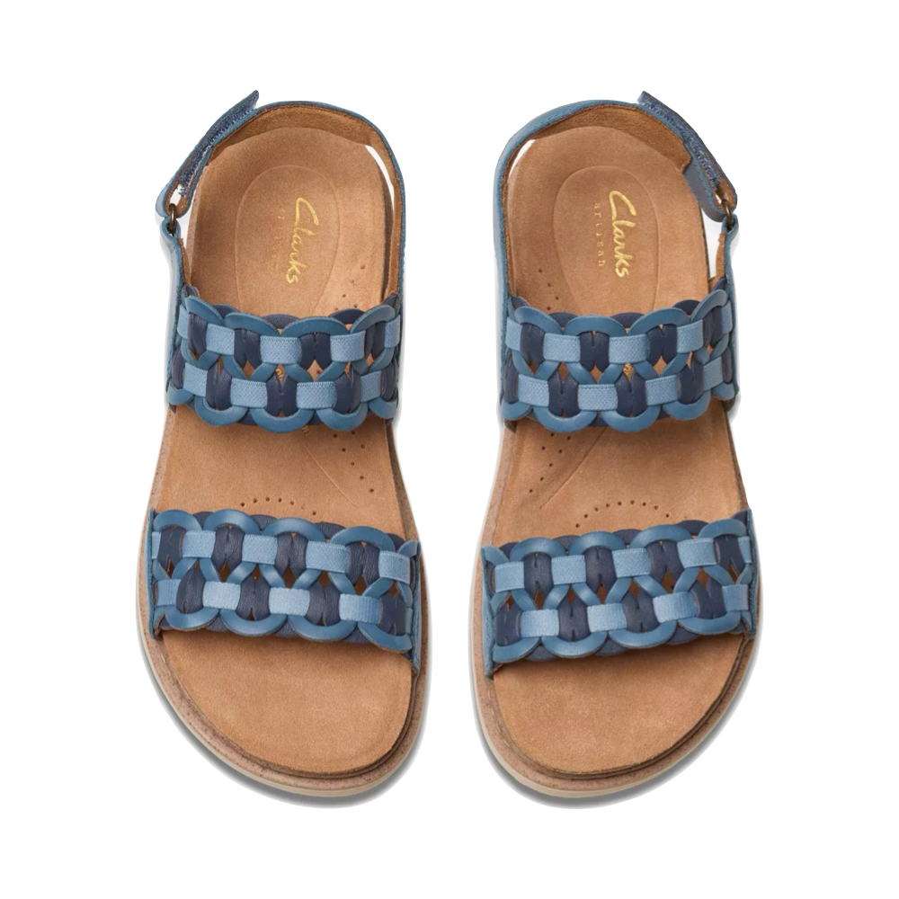 Top-down view of Clarks Arwell Glide Sandal for women.