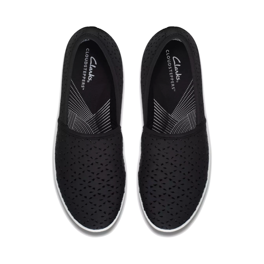 Top-down view of Clarks Breeze Emily Perfed Slip On for women.