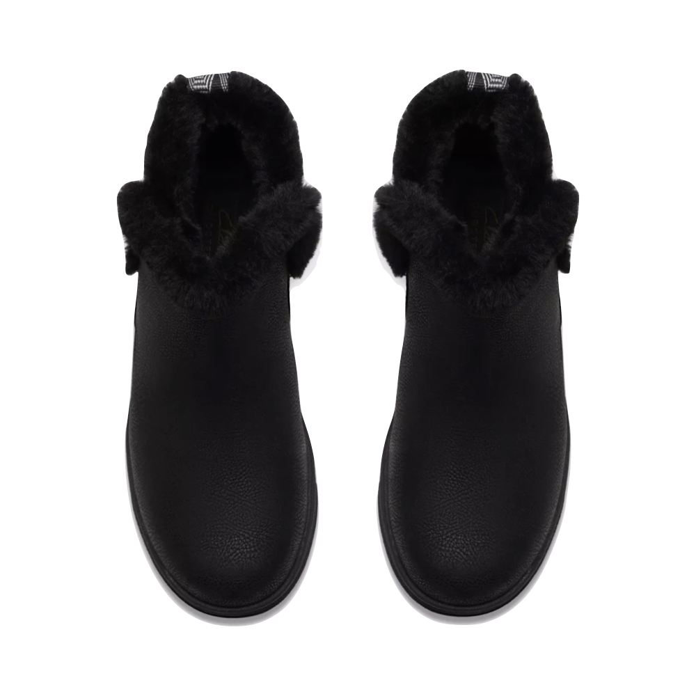 Top-down view of Clarks Breeze Fur Boot for women.