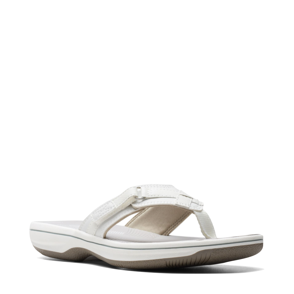 Clarks Women's Breeze Sea II Flip Thong Sandal (White) – V&A