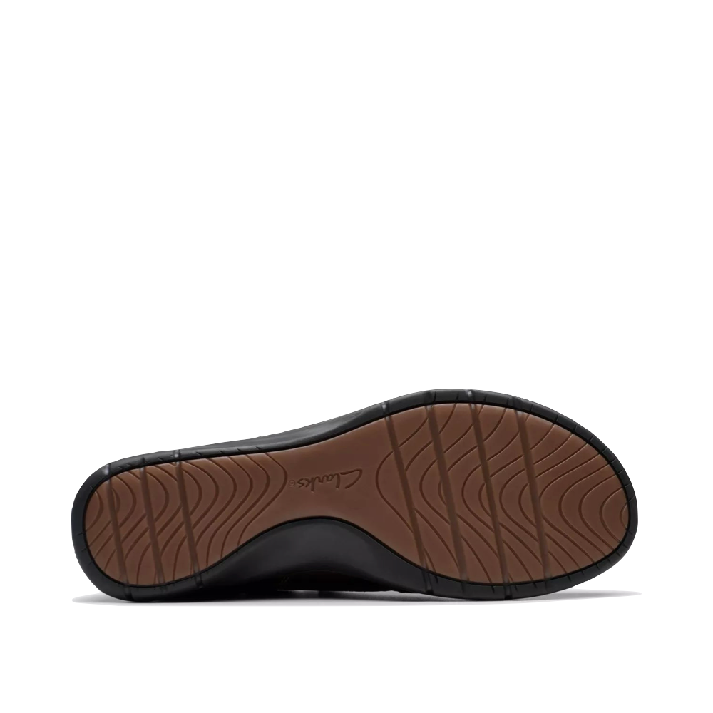 Bottom view of Clarks Certina Pure Leather Side Zip Slip On for women.