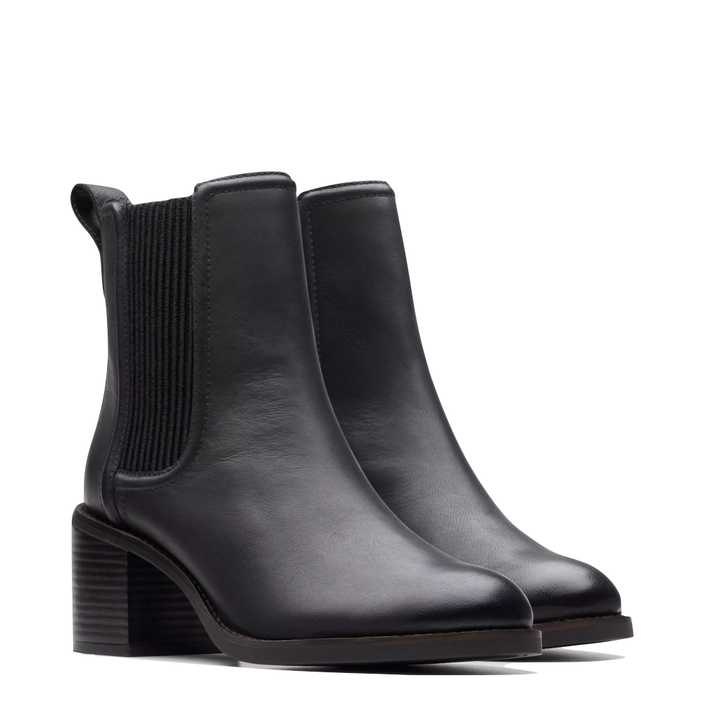 Clarks timeless black leather shop