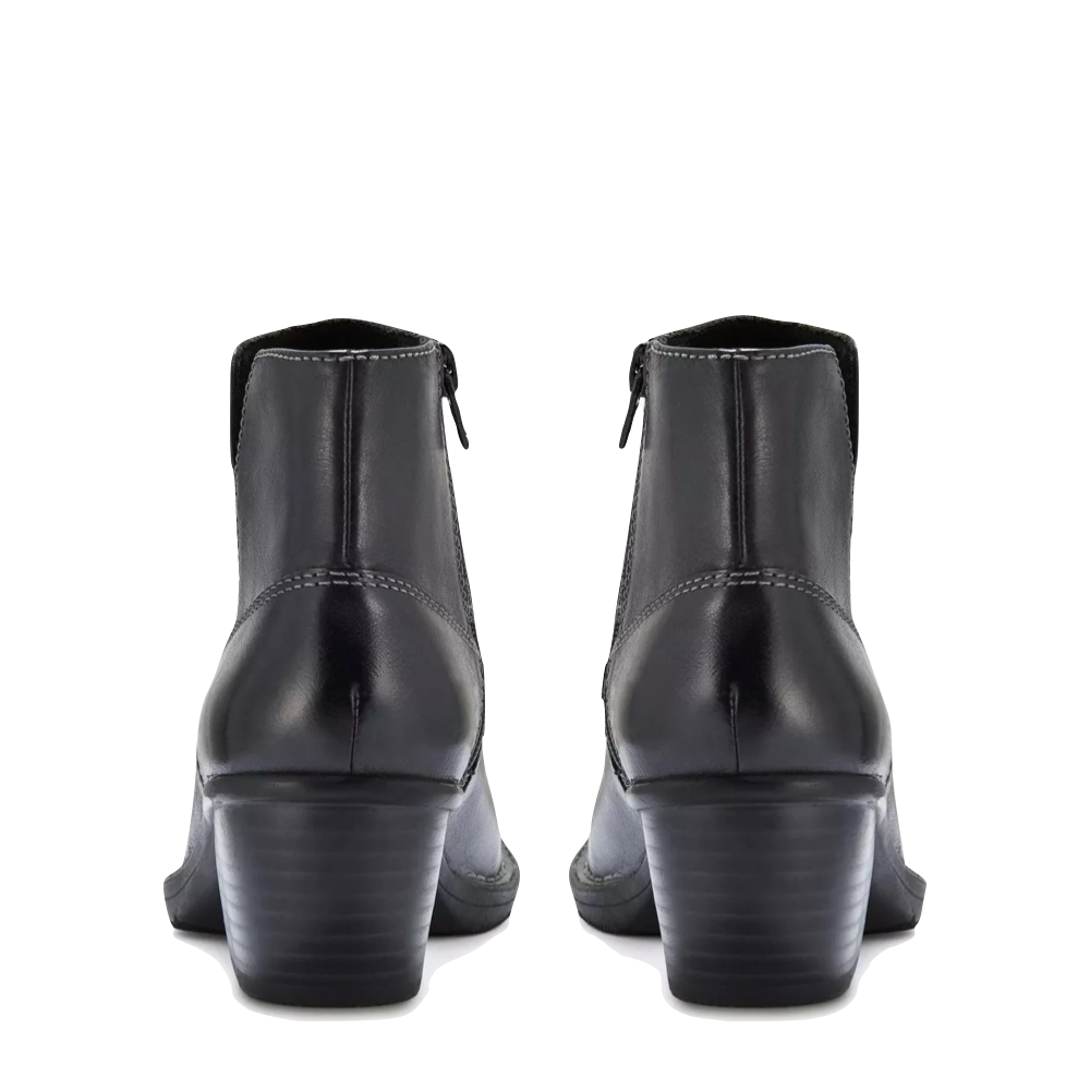Back view of Clarks Kastela Top Ankle Boot for women.
