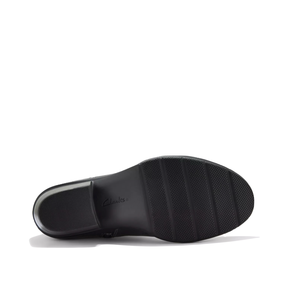 Bottom view of Clarks Kastela Top Ankle Boot for women.
