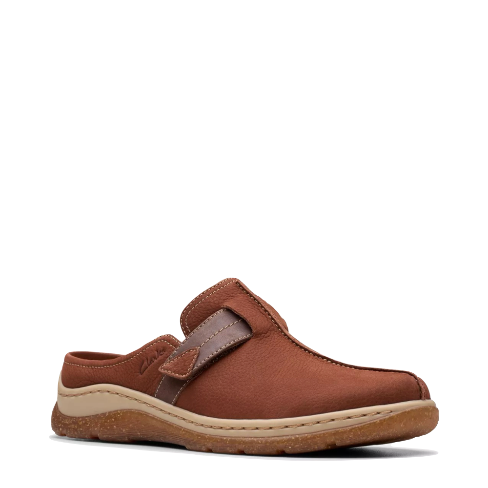 Mudguard and Toe view of Clarks Orlene Clog for women.