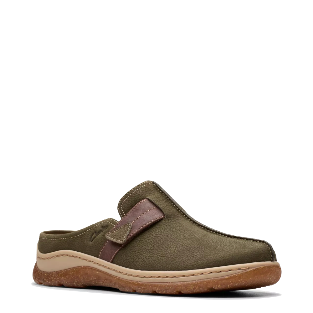 Mudguard and Toe view of Clarks Orlene Clog for women.