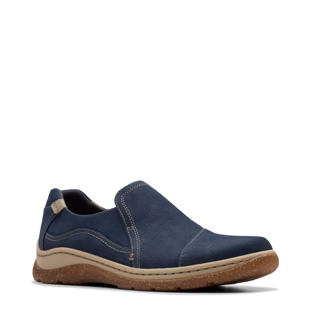Mudguard and Toe view of Clarks Orlene Slip On for women.