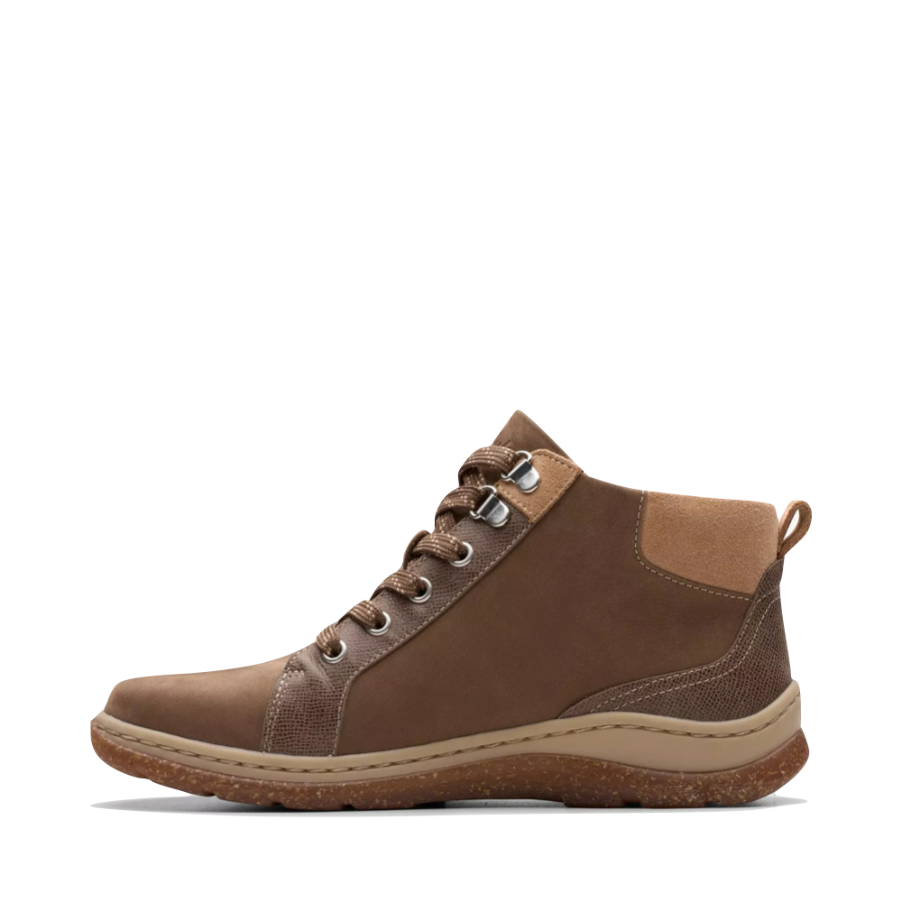 Side (left) view of Clarks Orlene Top Waterproof Boots for women.