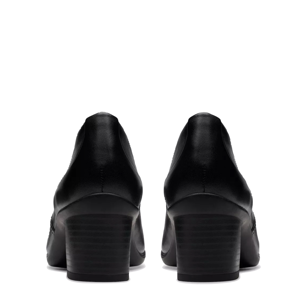Back view of Clarks Shaya Tess Heeled Shoe for women.