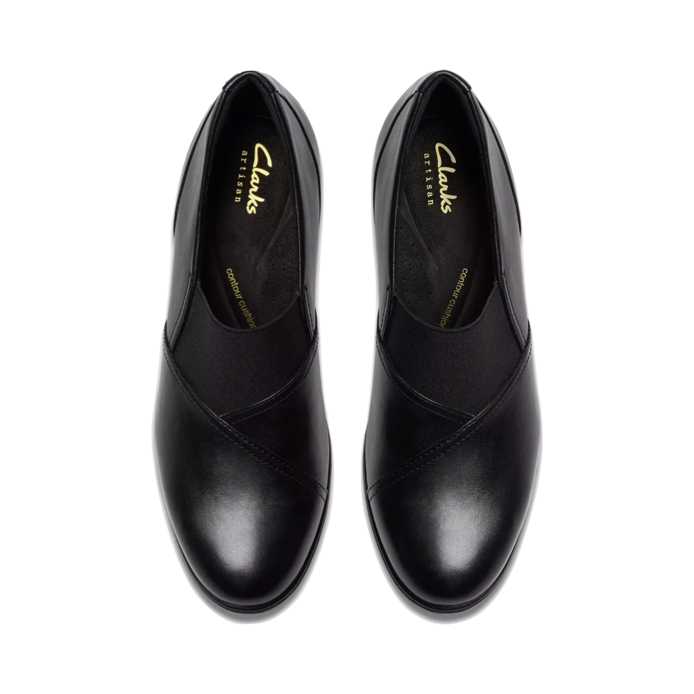 Top-down view of Clarks Shaya Tess Heeled Shoe for women.