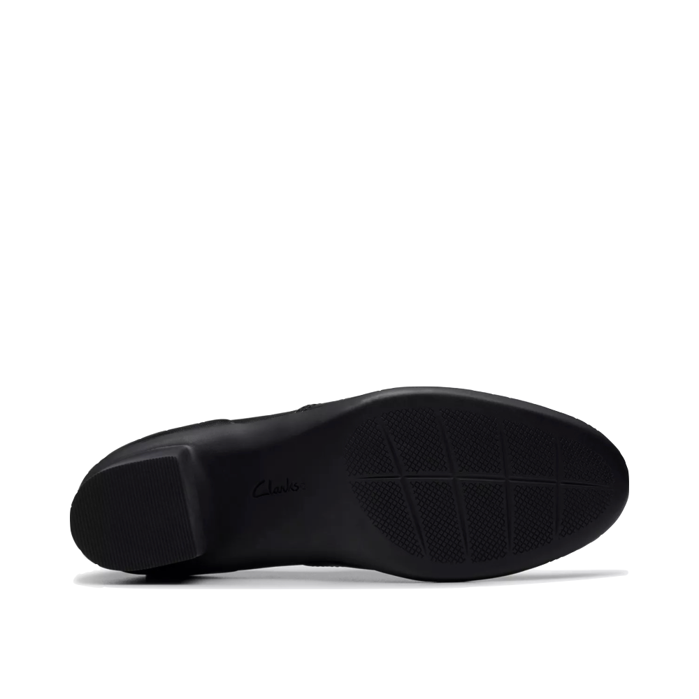 Bottom view of Clarks Shaya Tess Heeled Shoe for women.