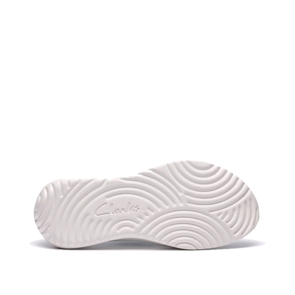 Bottom view of Clarks Solevana Knit Slip On Sneaker for women.