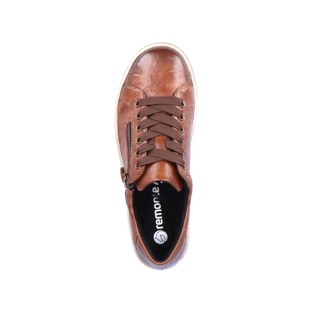 Remonte Women's Maditta 00 Waterproof Sneaker in Cuoio Tan