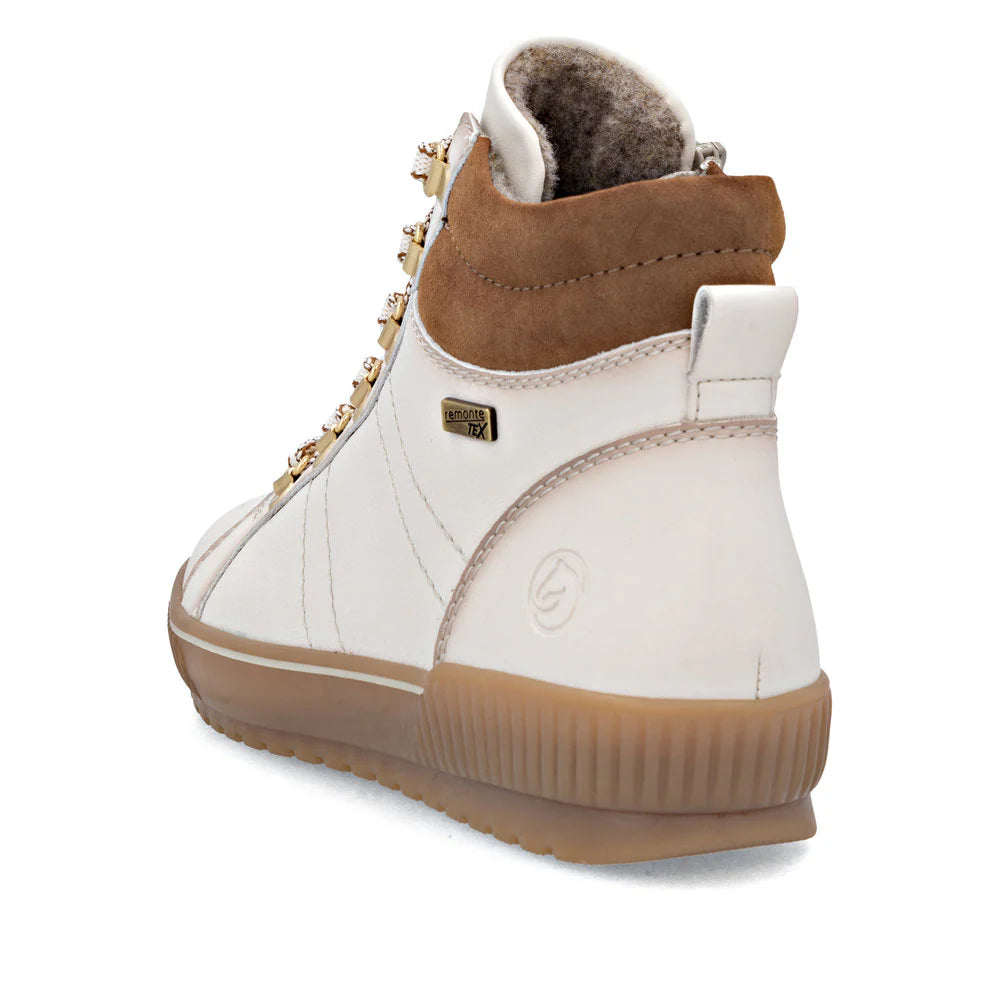 Remote Women's Maditta 81 Size Zip Lace Waterproof Boot in Cotton