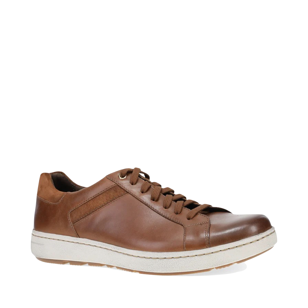 Side (right) view of Dansko Trevor Leather Tie Sneaker for men.