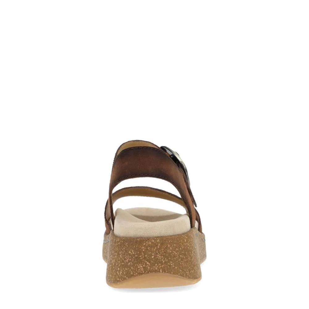 Back view of Dansko Dianca Leather Platform Sandal for women.