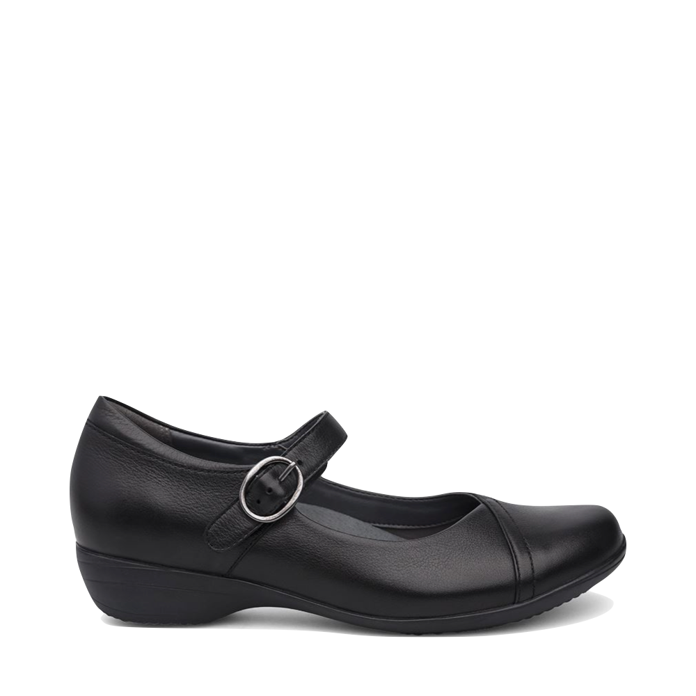 Side (right) view of Dansko Fawna Leather Mary Jane for women.