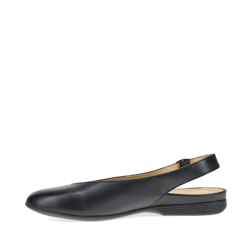 Side (left) view of Dansko Lea Sling Back Flat for women.