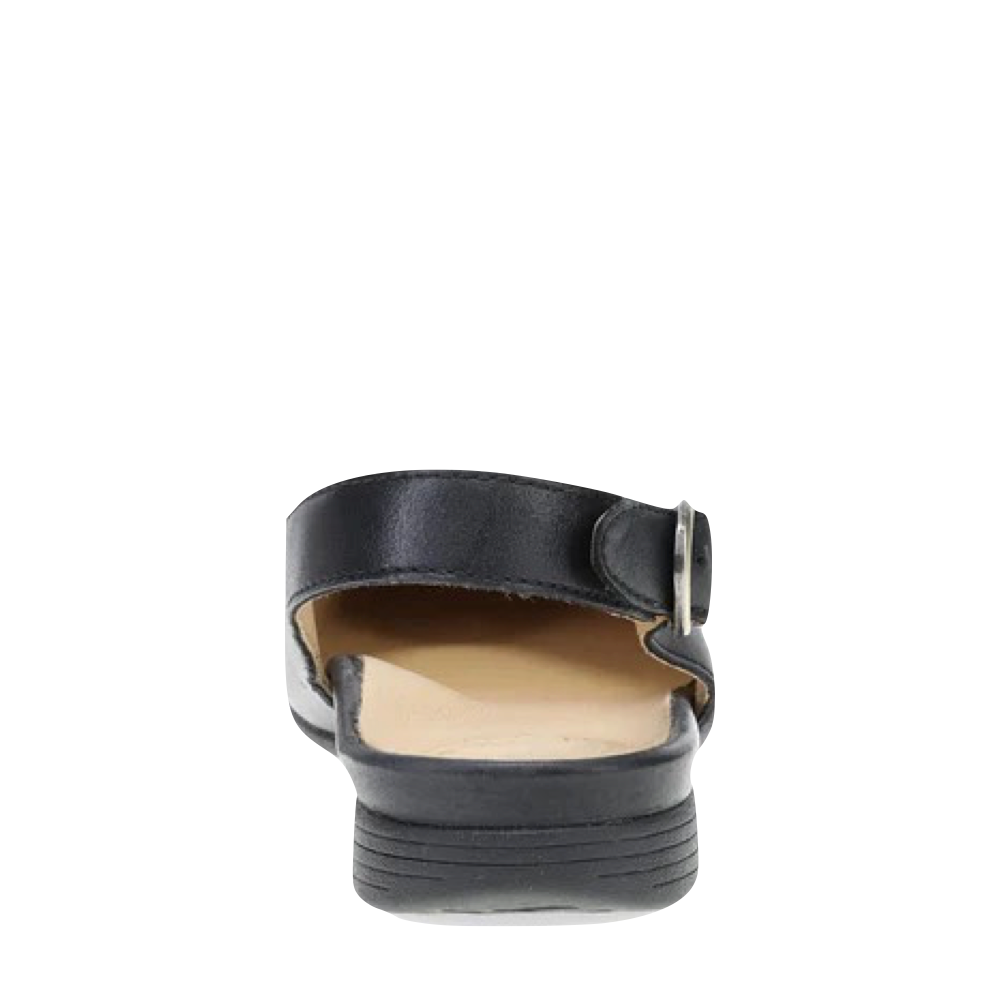 Back view of Dansko Lea Sling Back Flat for women.