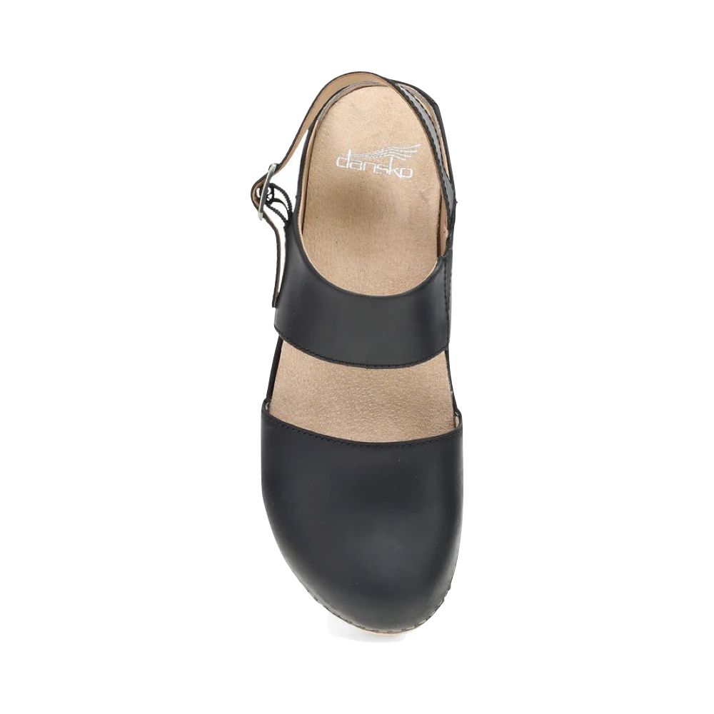 Top-down view of Dansko Lucia Heeled Closed Toe Clog for women.