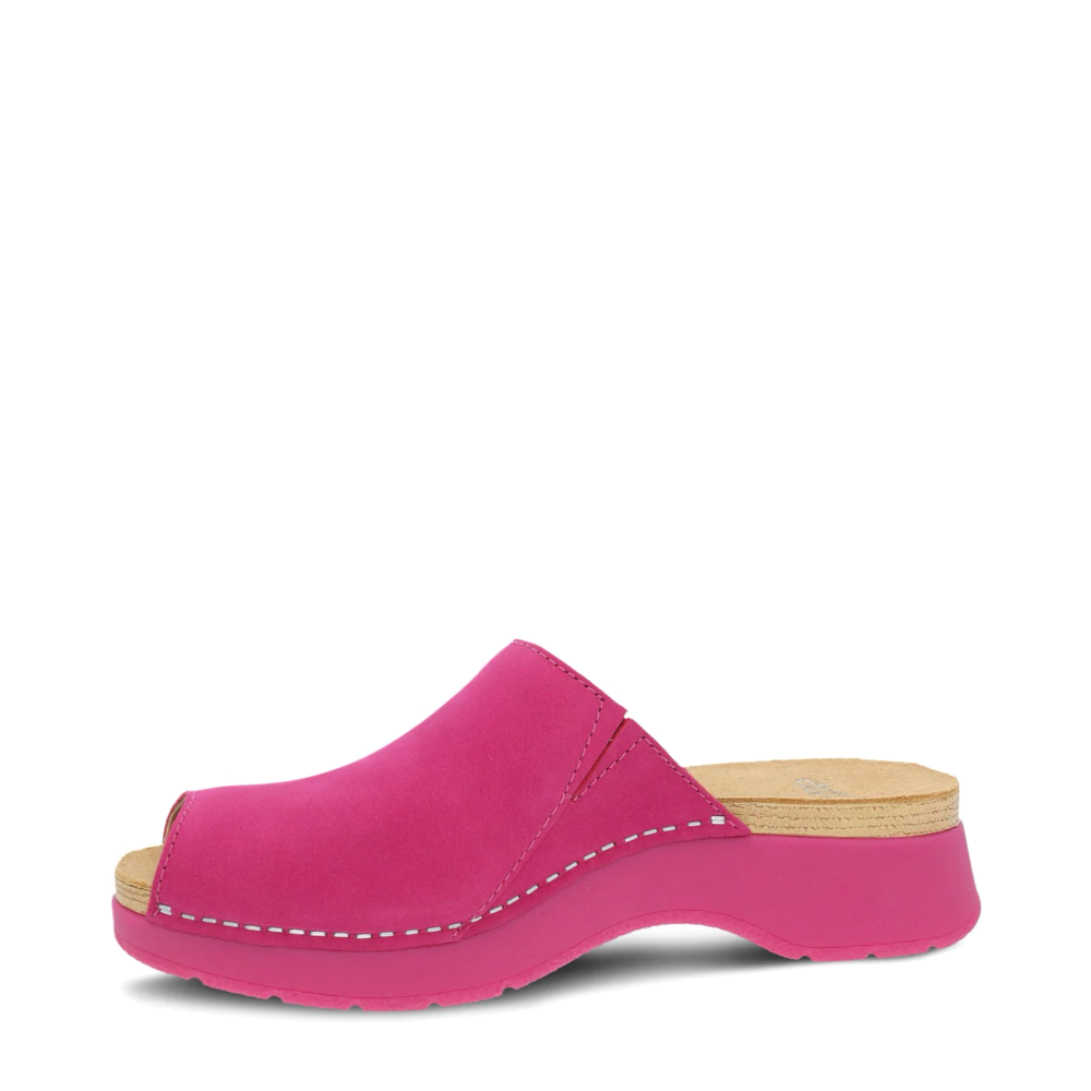 Side (left) view of Dansko Rayvn Slide Sandal for women.