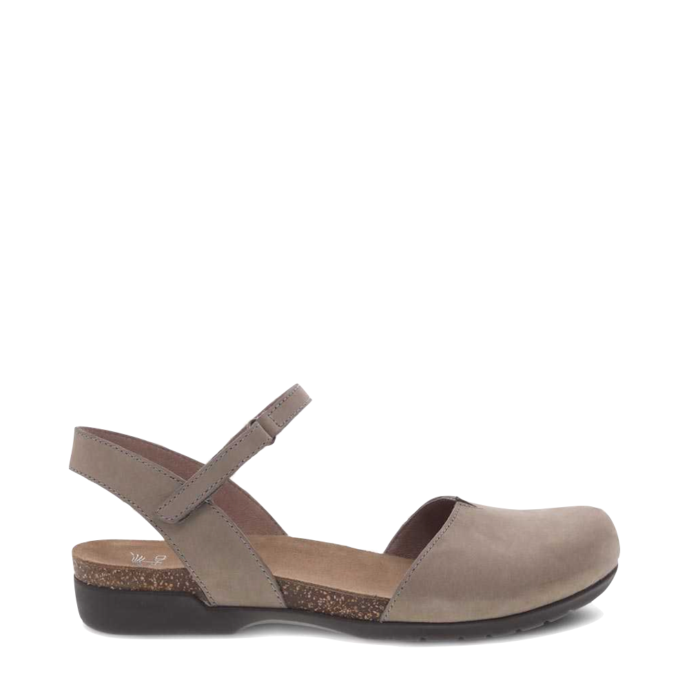 Side (right) view of Dansko Rowan Closed Toe Sandal for women.