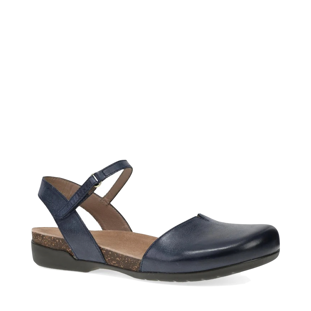 Side (right) view of Dansko Rowan Closed Toe Sandal for women.