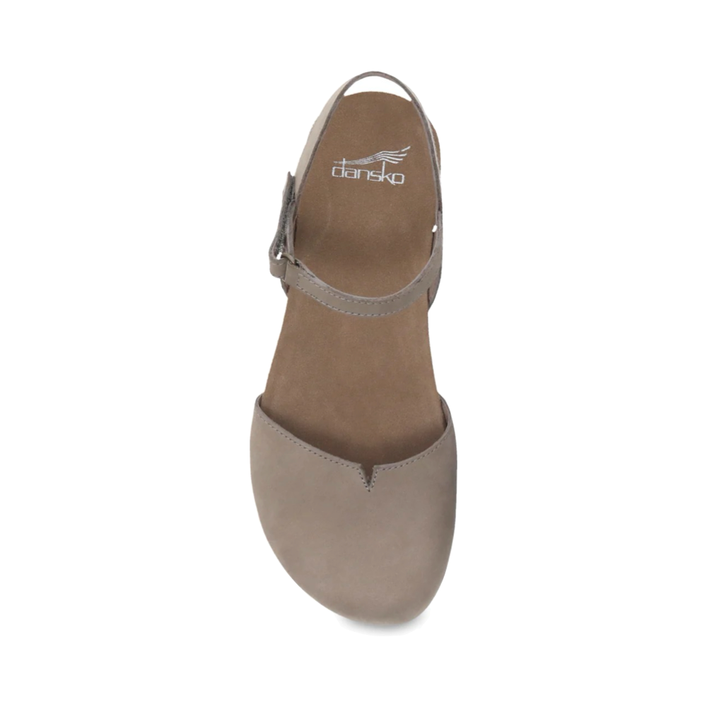 Top-down view of Dansko Rowan Closed Toe Sandal for women.