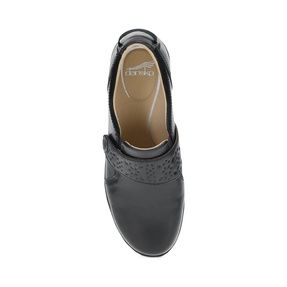 Top-down view of Dansko Sallie Adjustable Strap Shoe for women.