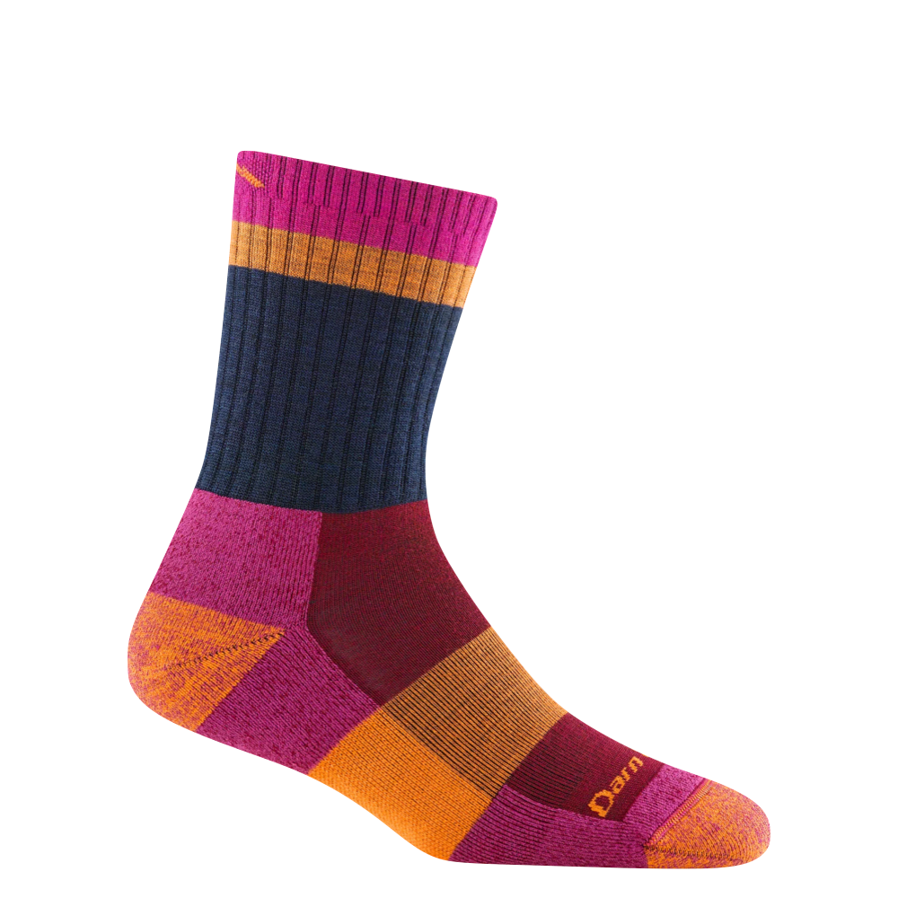 Side (right) view of Darn Tough Heady Betty Micro Crew Lightweight Hiking Sock for women.