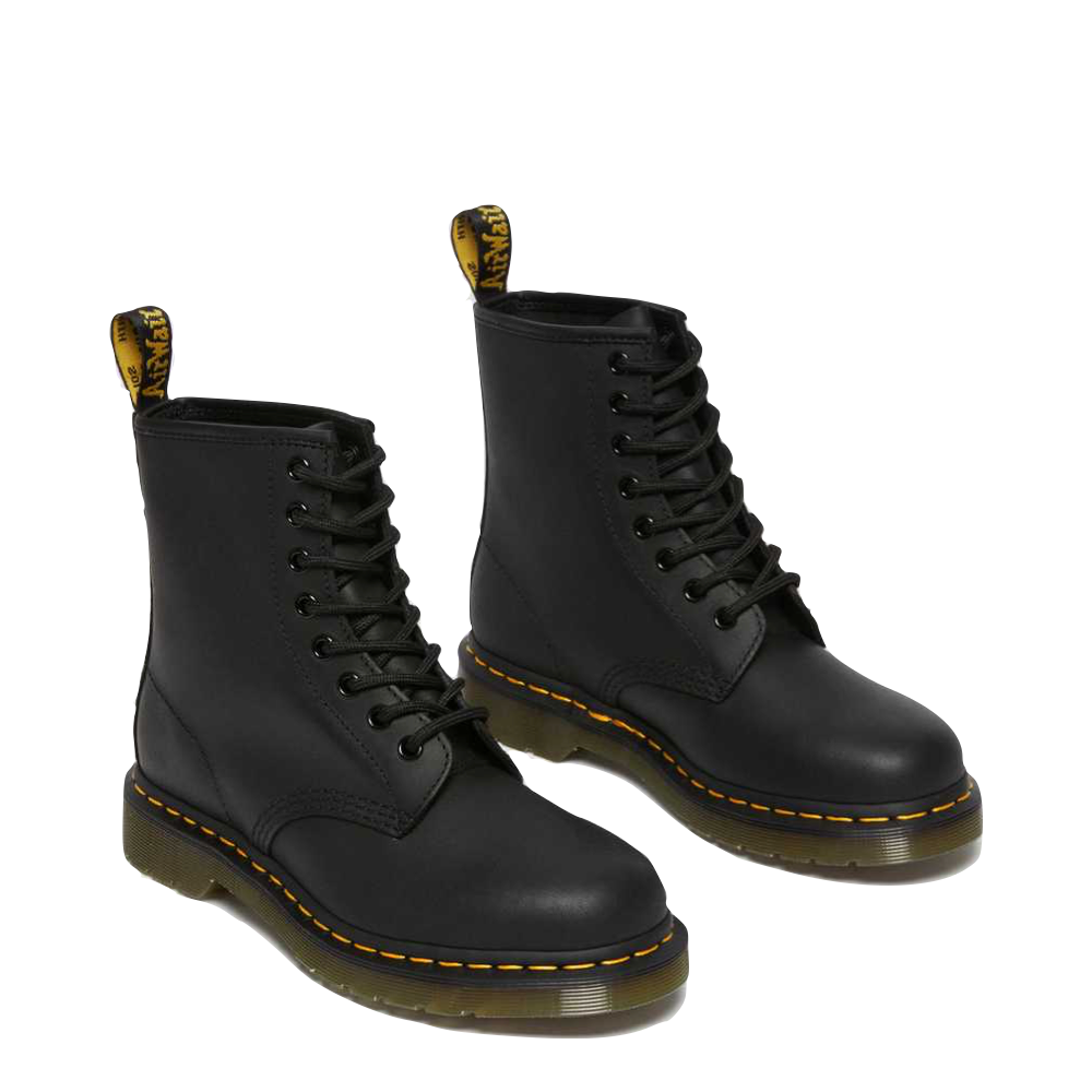 Toe view of Dr. Marten 1460 8 Eye Greasy Leather Lace Boot for men.