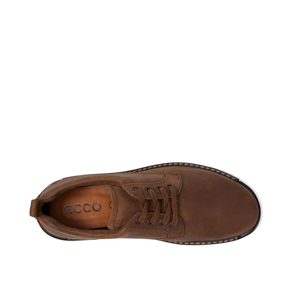 Top-down view of Ecco Fusion Oiled Nubuck Tie for men.