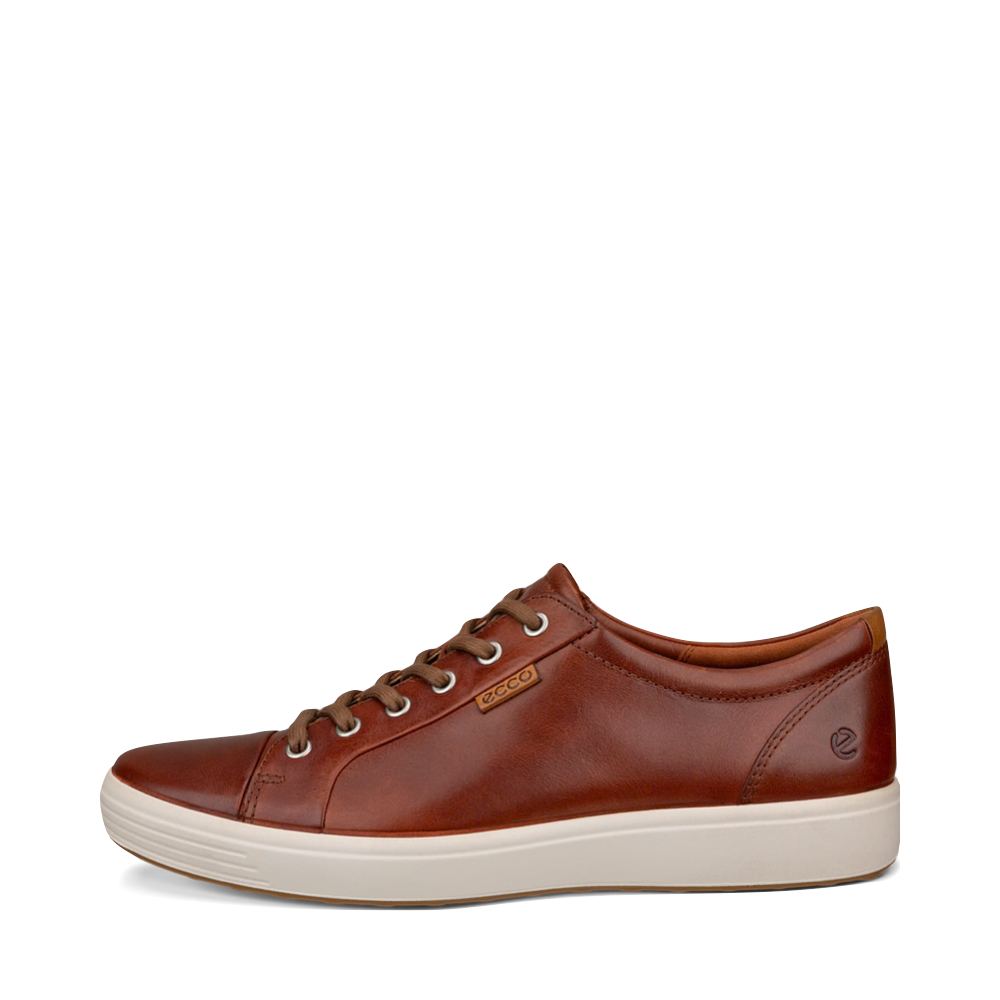 Side (left) view of Ecco Soft 7 Leather Sneaker for men.
