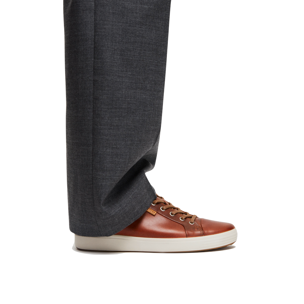 Model view of Ecco Soft 7 Leather Sneaker for men.