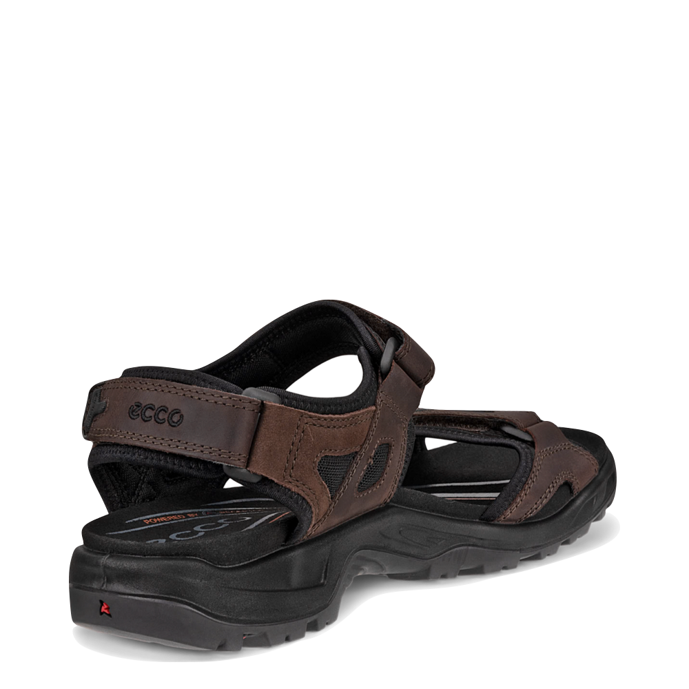 Heel view of Ecco Yucatan Sandal for men.