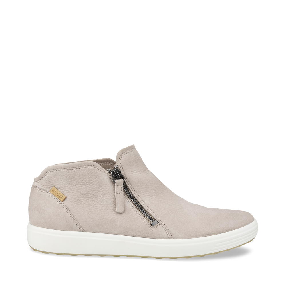 Side (right) view of Ecco Soft 7 Zip Bootie Sneaker for women.