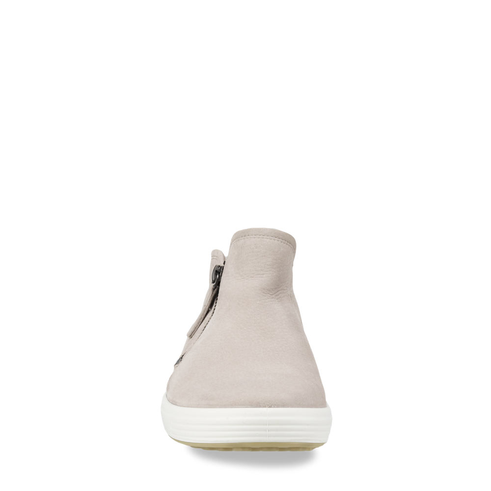 Front view of Ecco Soft 7 Zip Bootie Sneaker for women.