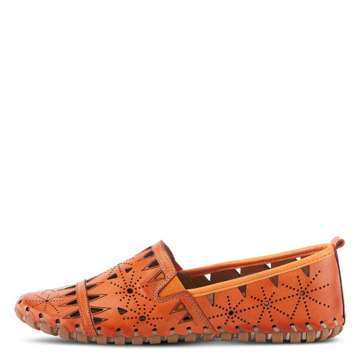 Spring Step Women's Fusaro Slip On Flat (Orange)