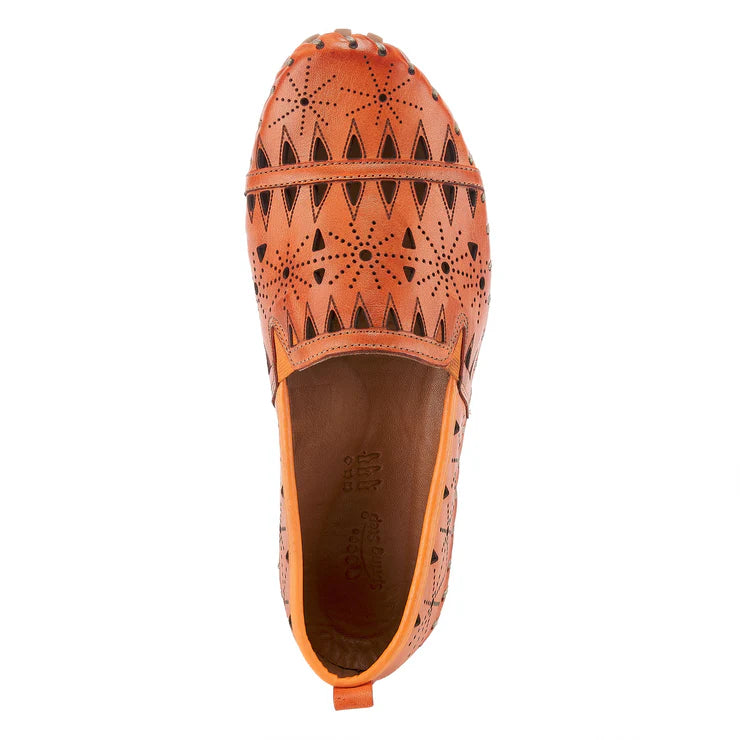 Spring Step Women's Fusaro Slip On Flat (Orange)