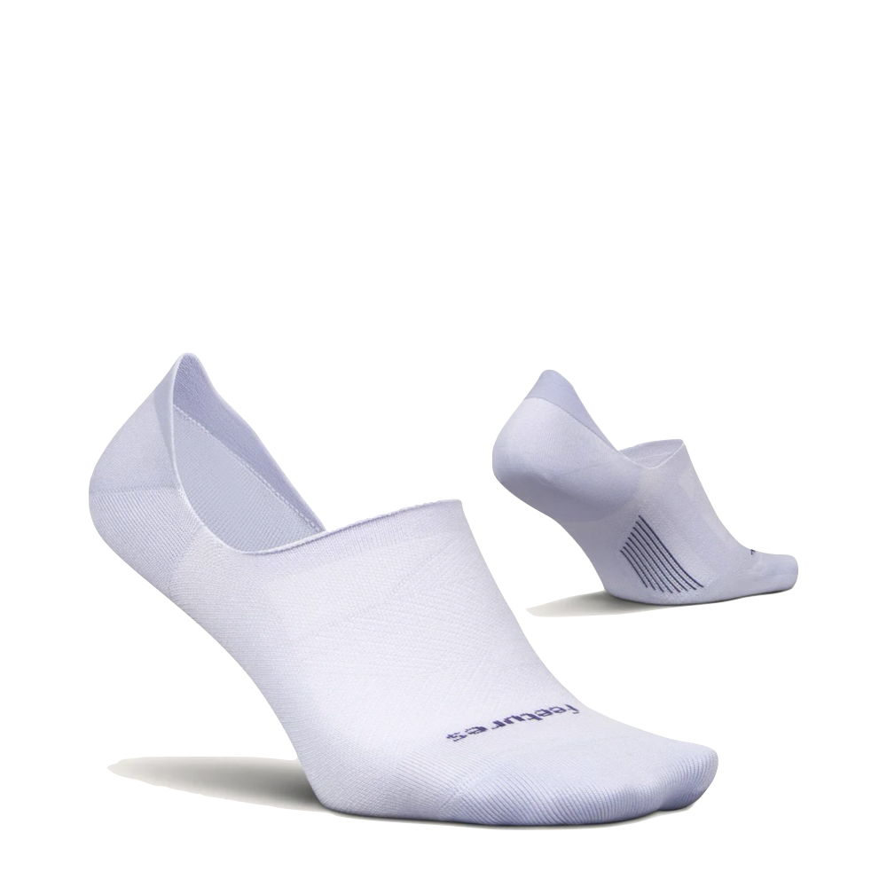 Side (right) and bottom view of Feetures Elite Ultra Light Invisible Sock.
