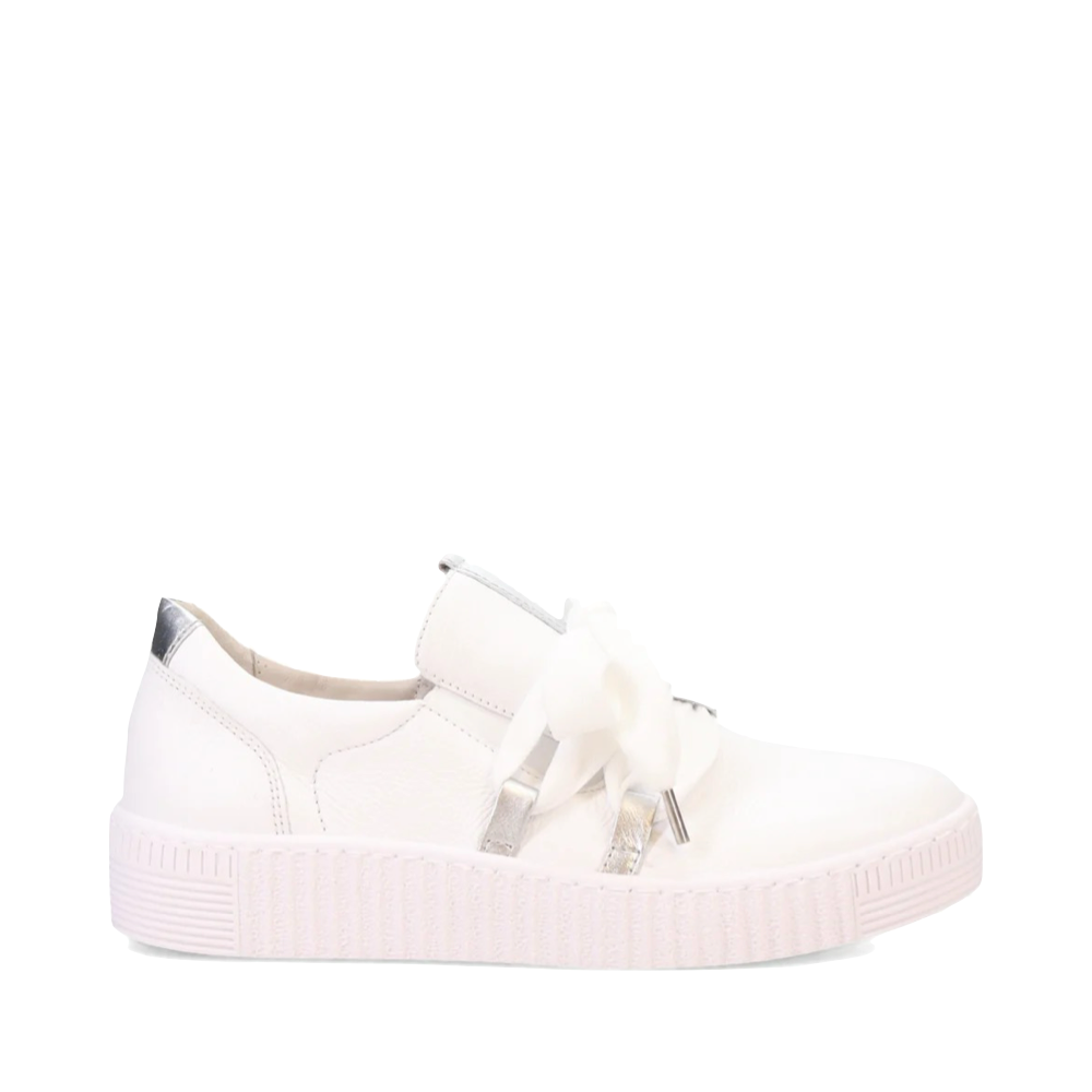 Side (right) view of Gabor Bow Sneaker for women.