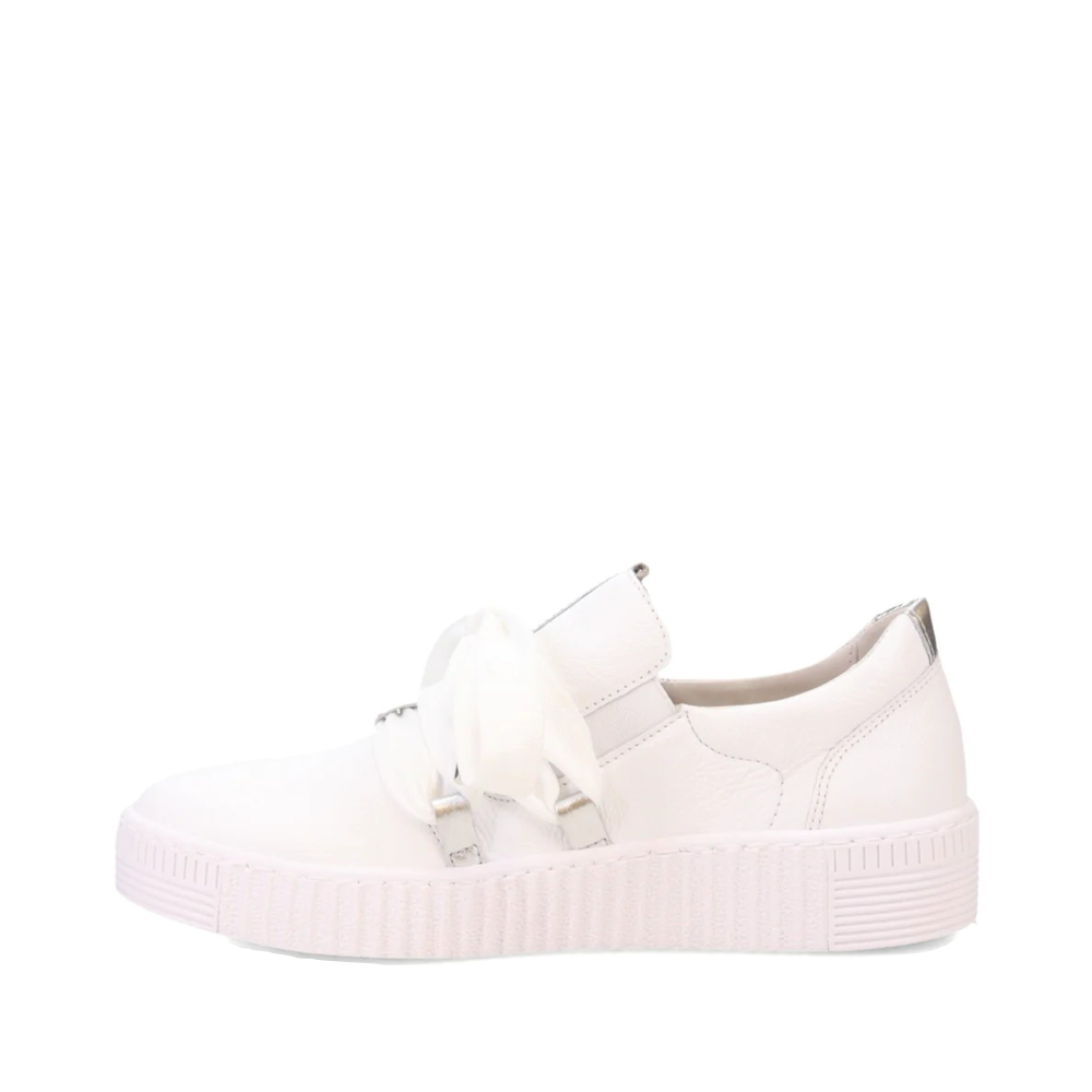 Side (left) view of Gabor Bow Sneaker for women.