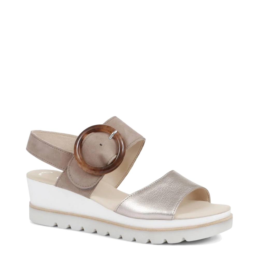 Toe view of Gabor Slingback Platform Wedge Sandal for women.