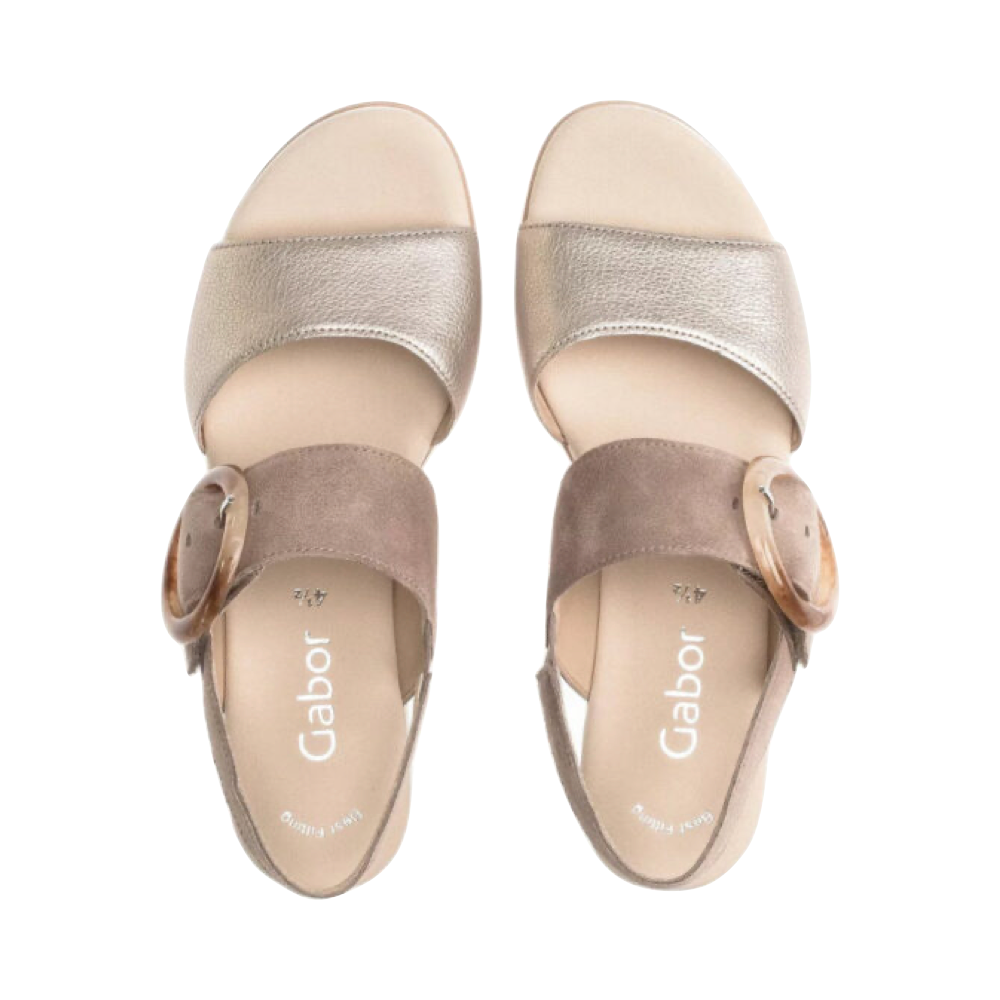 Top-down view of Gabor Slingback Platform Wedge Sandal for women.