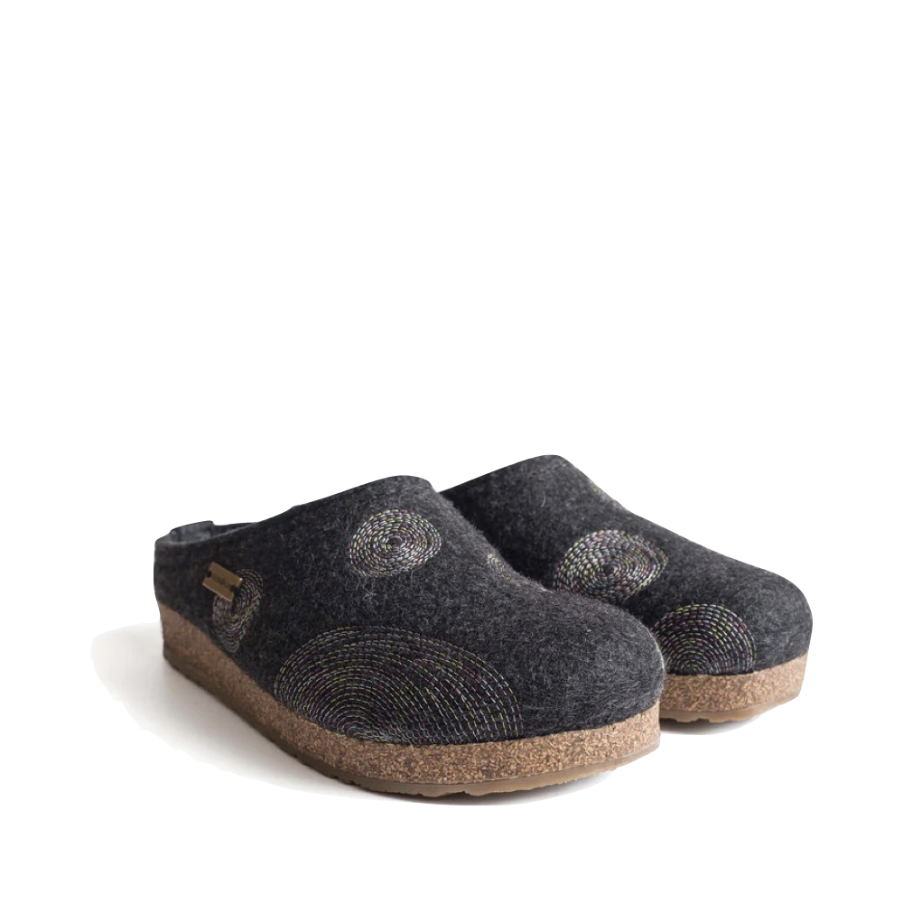 Haflinger Women s Spirit Wool Clog Charcoal V A Bootery INC