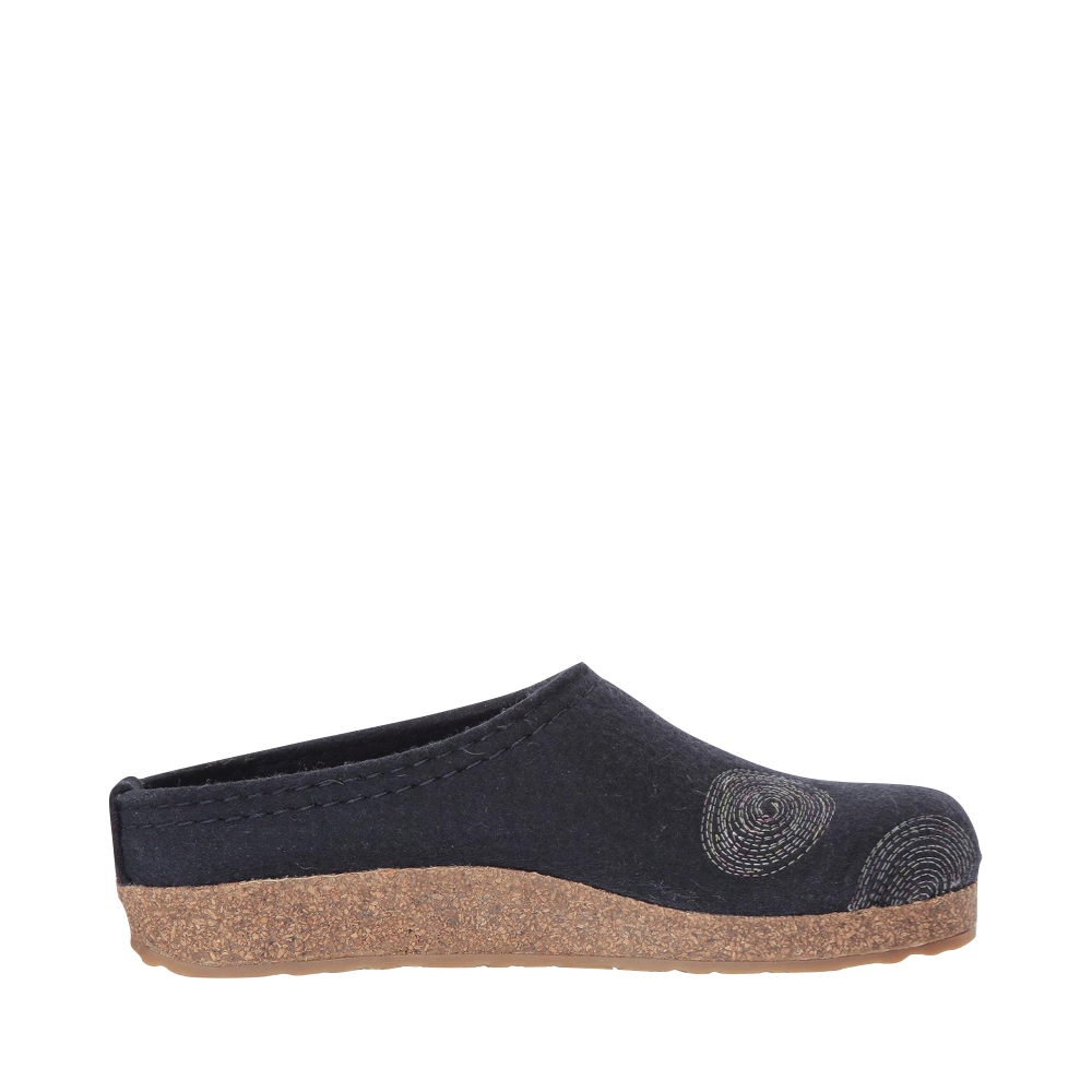 Side (right) view of Haflinger Spirit Wool Clog for women. Edit alt text